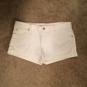 BCBGMAXAZRIA White Jean Shorts